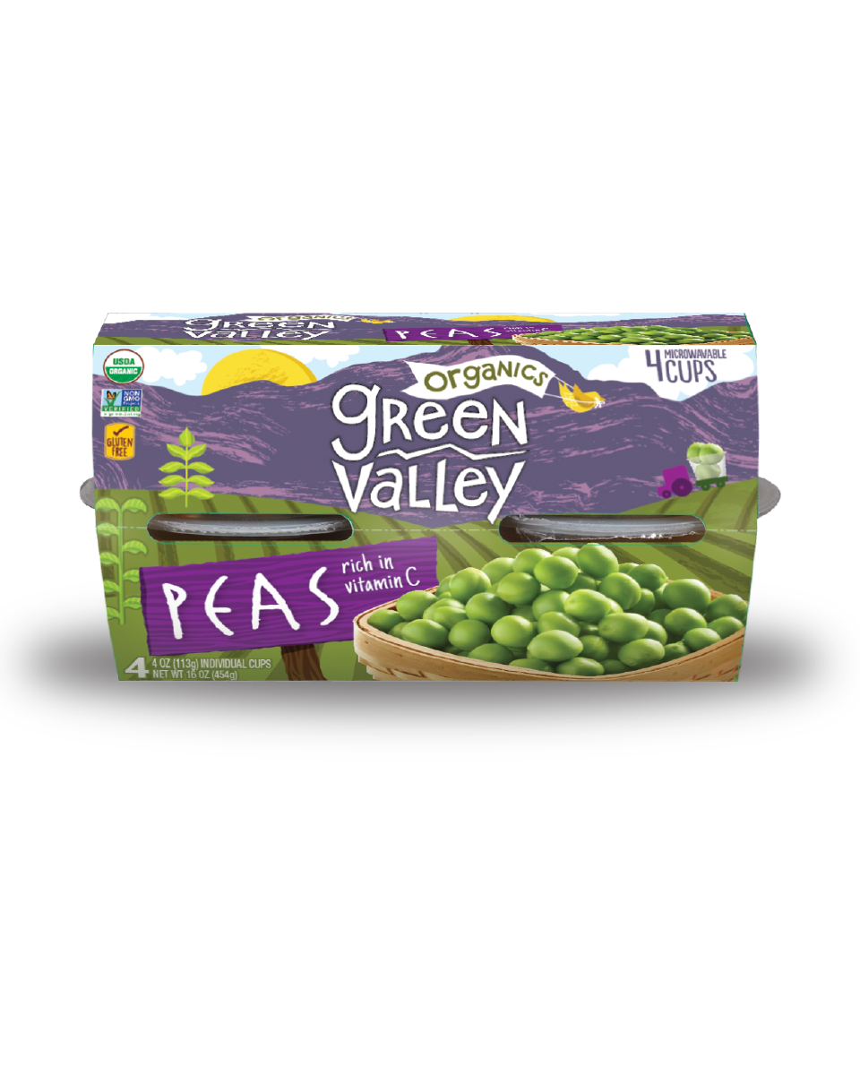 SingleServe Peas Green Valley Organics